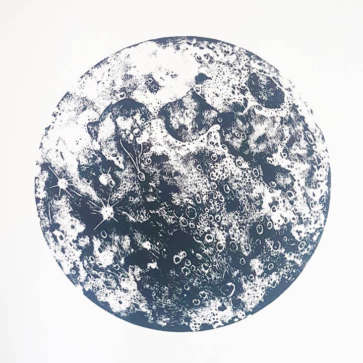 Black Moon Siebdruck in limitierter Auflage für den Großhandel von Julia Ogden
