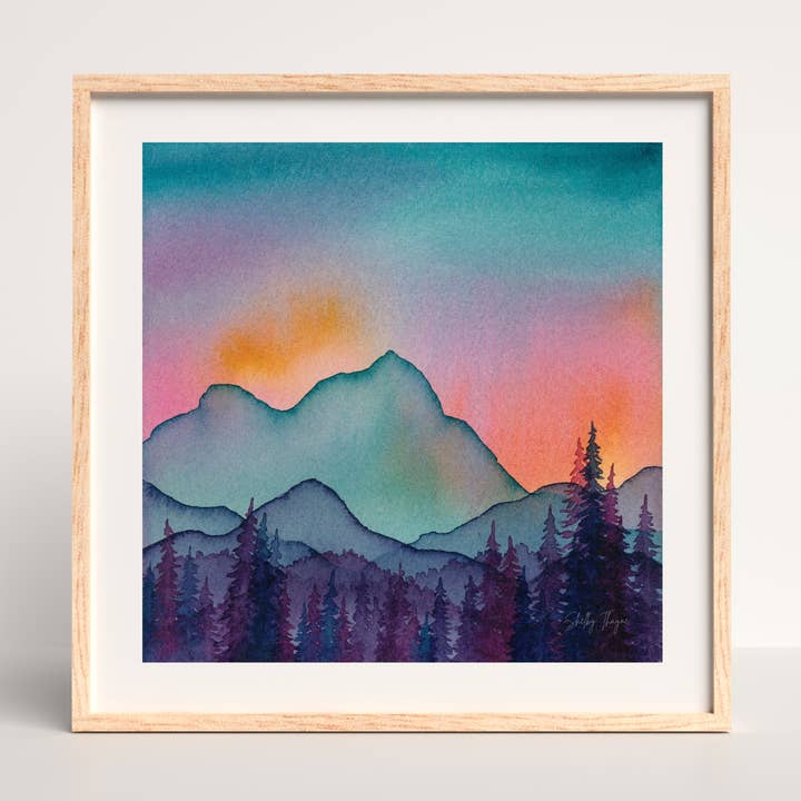 Impressão de Arte Fina Giclée Brilho da Montanha Turquesa por atacado de Shelby Thayne Art