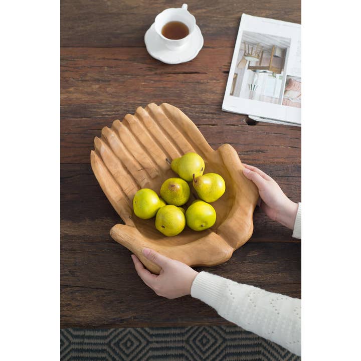 A&B Home Group Inc. - Vendita all'ingrosso Ciotole/Piatti decorativi - Ciotola in Teak, Fatta a Mano2