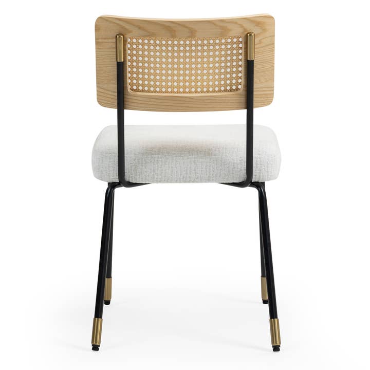 Glamour Home - Wholesale Chair - Set of 2 Bethari Beige Woven Fabric Dining Chair