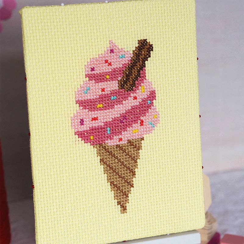 Caterpillar Cross Stitch - Wholesale Embroidery/Cross Stitch Supplies - Ice Cream Whippy - Junior Cross Stitch Kit4