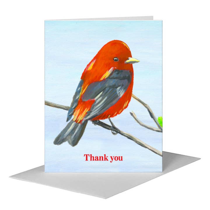 Tarjeta de Felicitación Scarlet Tenager (#7697D) para venta al por mayor de Printed Canvas