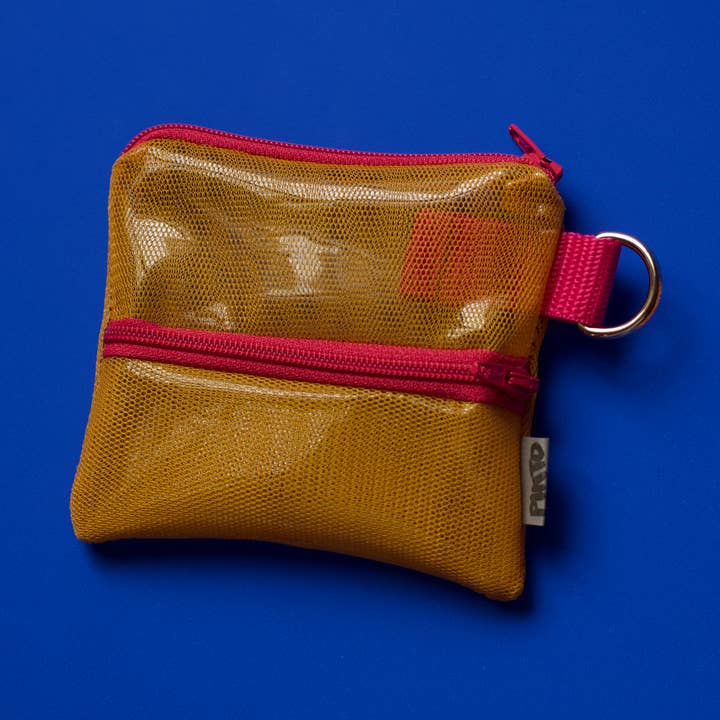 Midi JAY - Two pockets mesh wallet - Safran & Berry for wholesale by Pikto3000