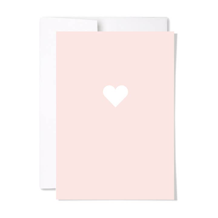 Pink Heart Notecard for wholesale by paperscript