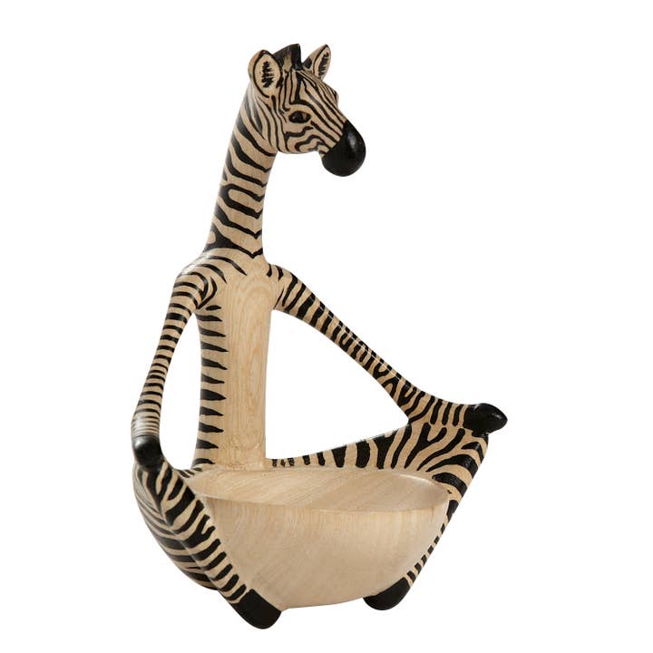 Ten Thousand Villages - Wholesale Decorative Plate/Dish/Bowl - Yoga Zebra Bowl*
