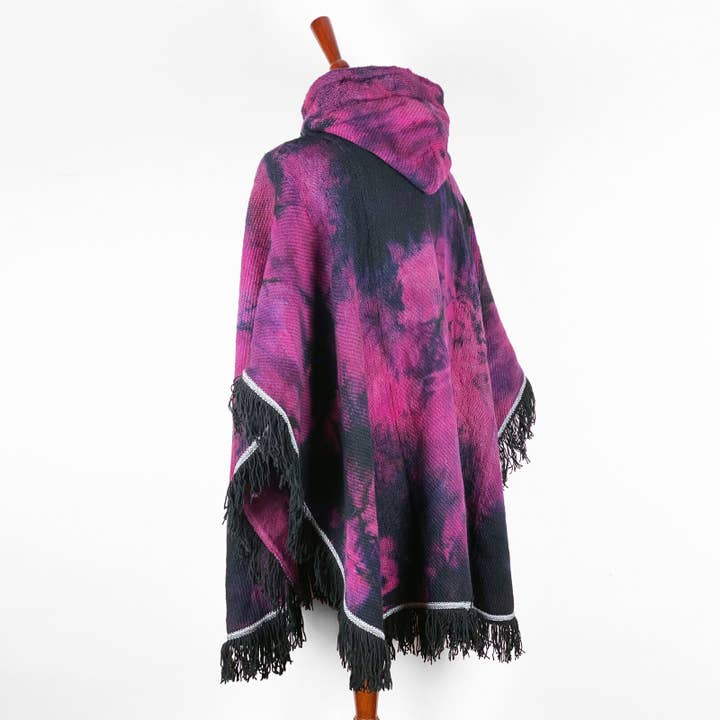 ECUALAMA – Engroshandel Poncho - Unisex – Llama Uld Unisex Sydamerikanske Håndvævede Hooded Poncho3