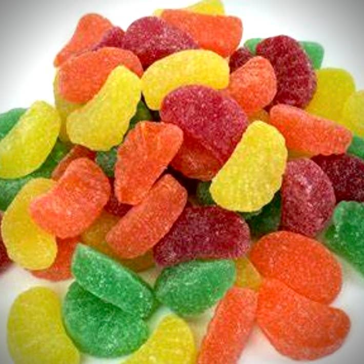 O'Shea's Candies Sweet Shop - Wholesale Gummy - Gourmet Rainbow 🌈 Fruit Sanded Slices 3/4 Pound Flaire Top2