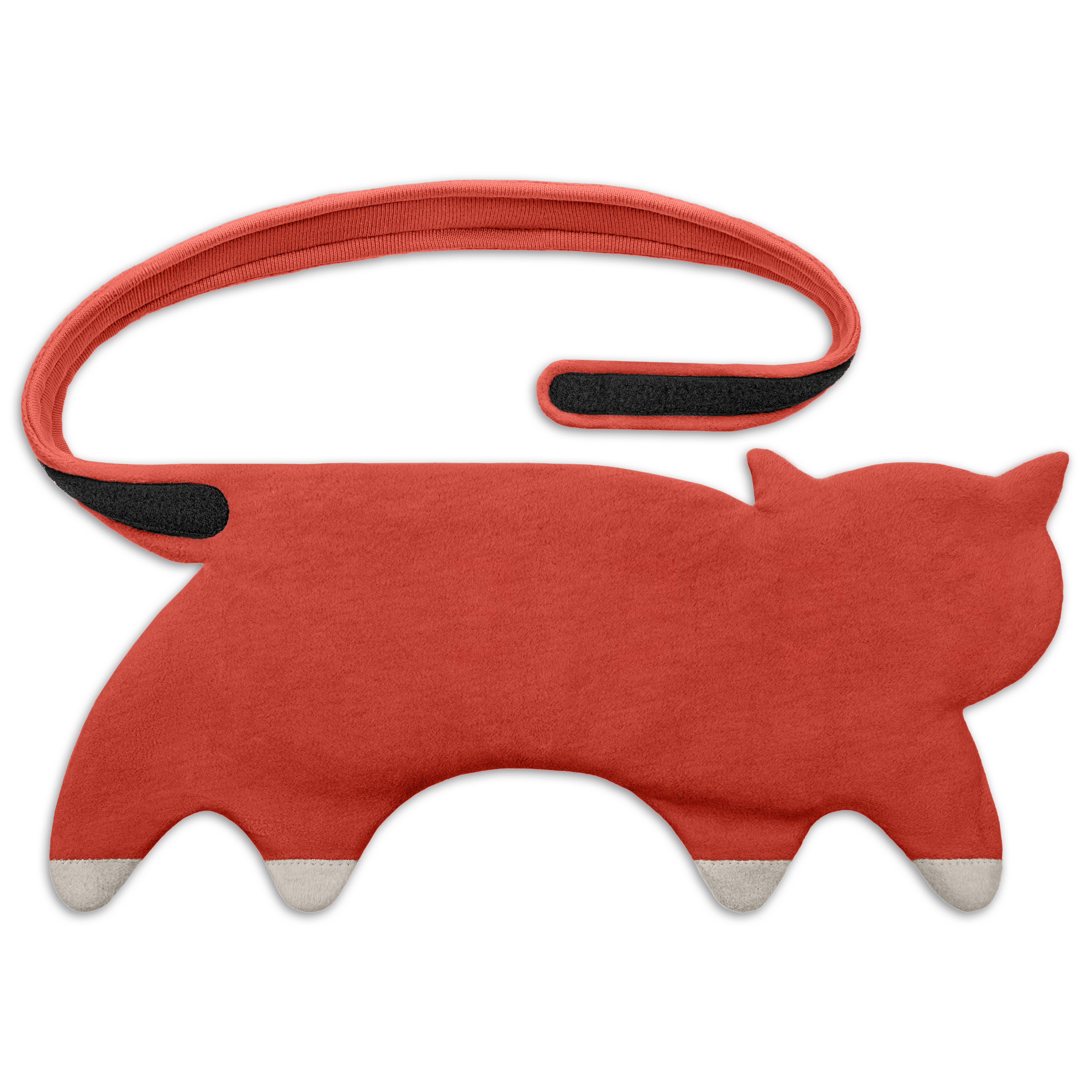 Leschi – Compressa quente/fria por atacado – Almofada de grãos orgânicos, 100% materiais naturais, almofada térmica gato1