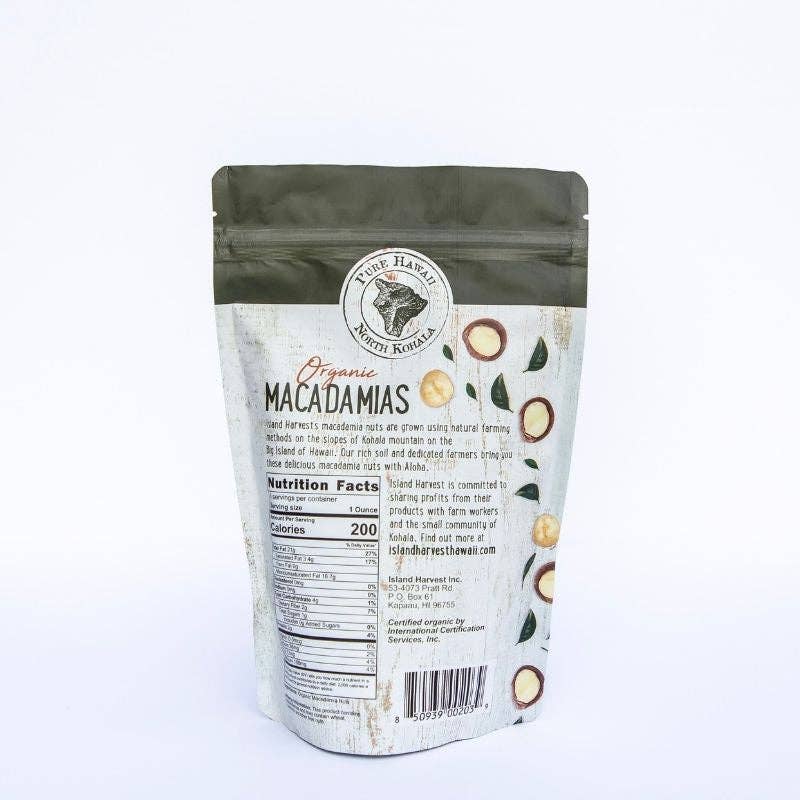 Island Harvest - Vente Noix - Macadamias biologiques non salées (8 oz)2