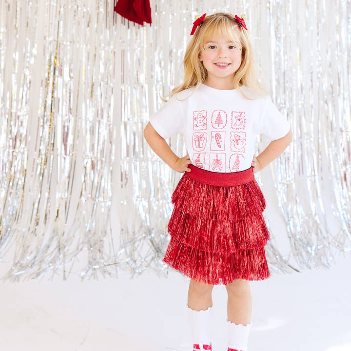 Benny & Ray Apparel - Wholesale Screen Printed T-Shirt - Kids - Christmas Stamp Doodles Merry Santa Claus Christmas Shirt 5
