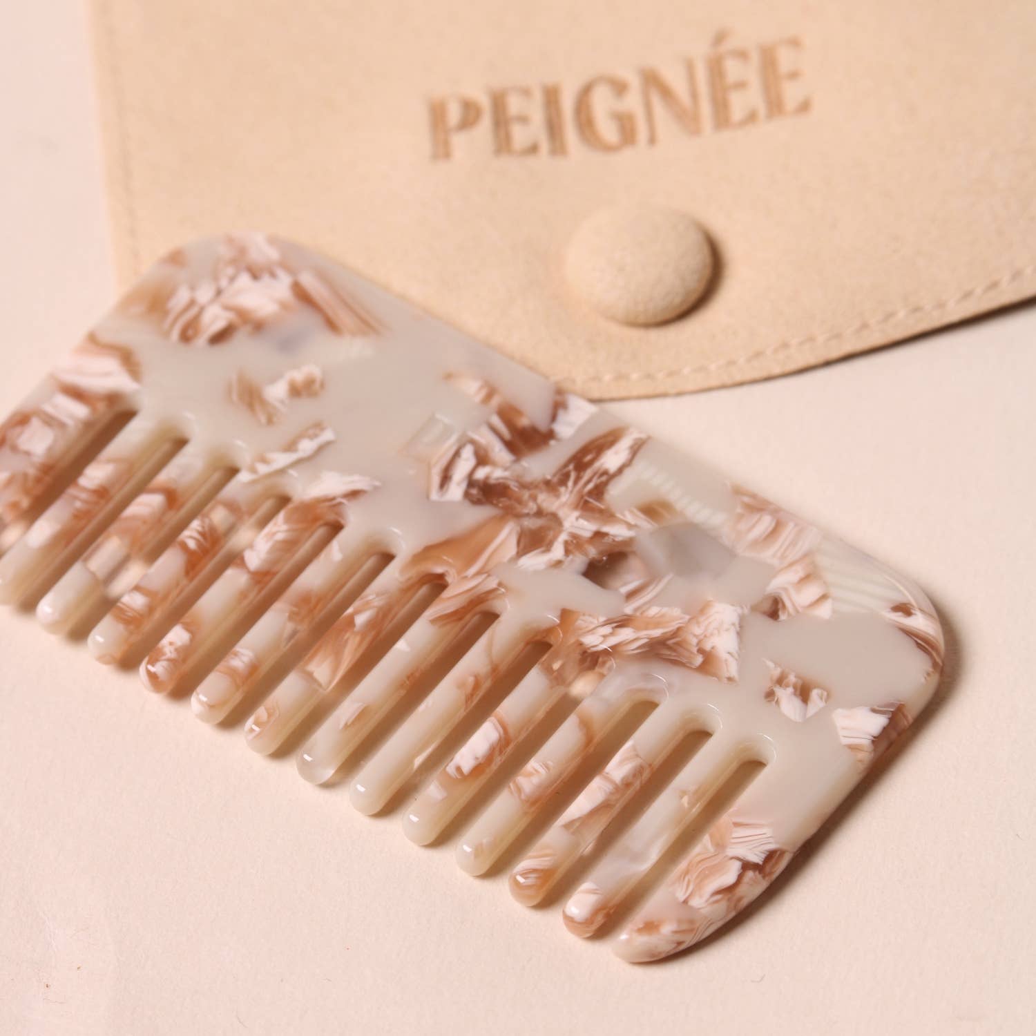 Peignee Paris – wholesale Hair brush/comb – Travel comb - Nougat3