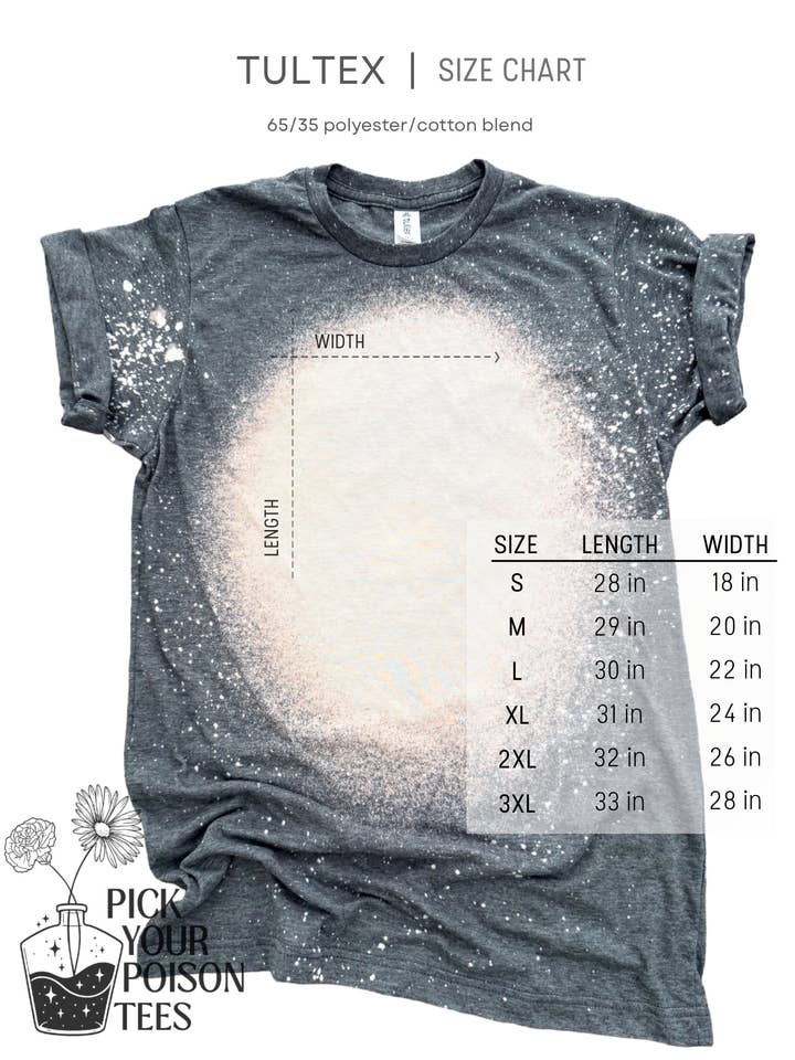 Pick Your Poison Tees LLC (Formerly Wandering Owl Designs) - Wholesale Screen Printed T-Shirt - Women's - Burn Sage + Bridges – Bleached Tee1