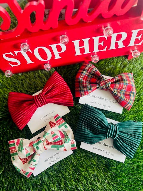Walking Paws Boutique - Wholesale Pet Bow Tie - Dog - Assortment pet bowties, adjustable and removable, holiday 2