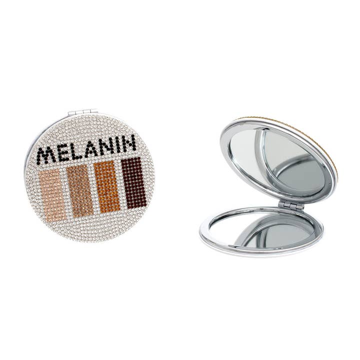 Bling Mirror Compact in Brauntönen von Melanin für den Großhandel von PinktownUSA