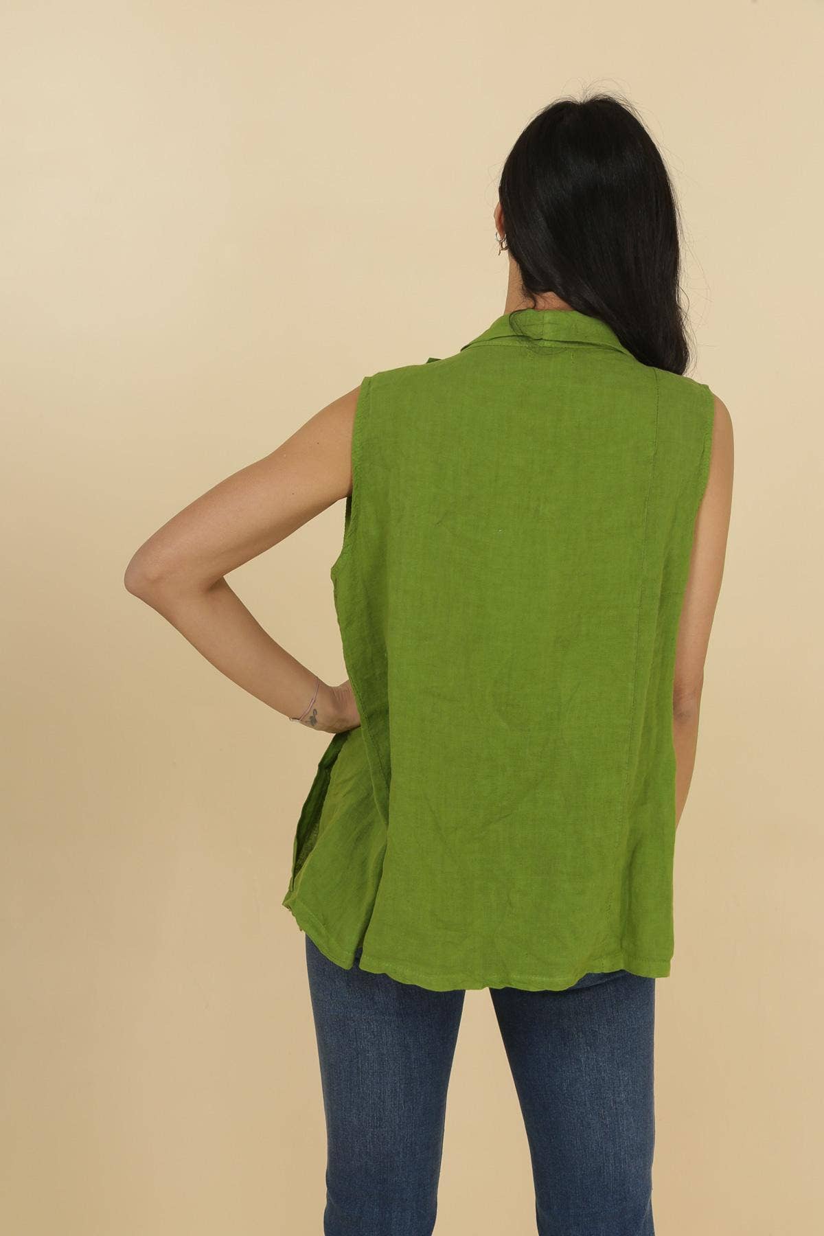 LINEN & COTTON HOUSE – Großhandel Oberbekleidungsweste – Damen – WESTE AUS LEINEN 5172 BESTSELLER FRÜHLINGS- UND SOMMERKLEIDUNG 56