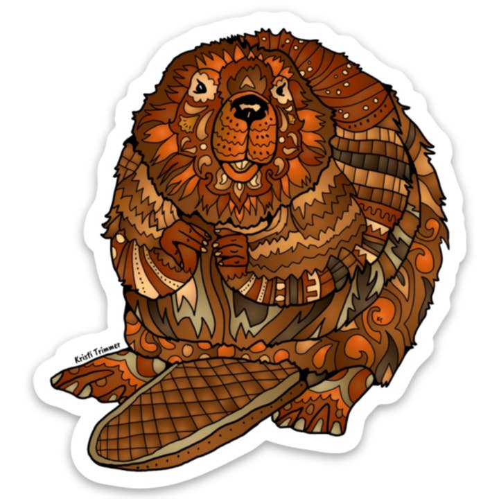 Bever - Beaver Sticker voor wholesale door Alaska Wild & Free