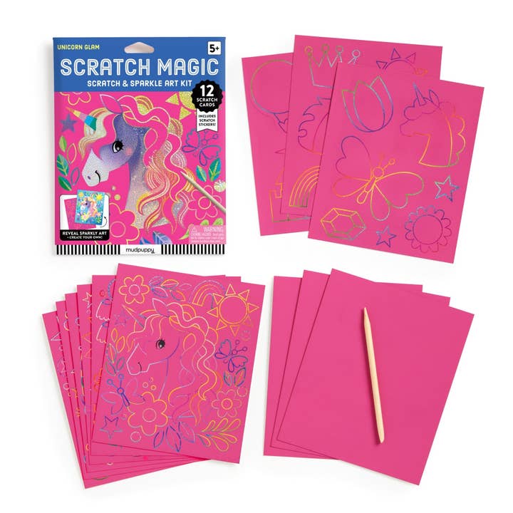 Chronicle Books - Wholesale DIY Craft Kit - Kids - Unicorn Glam Scratch Magic2