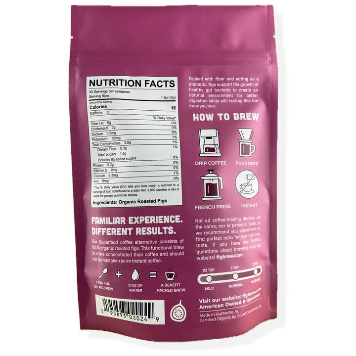 FigBrew - Wholesale Ground Coffee - Original Digestive Roast 6-oz Bag1