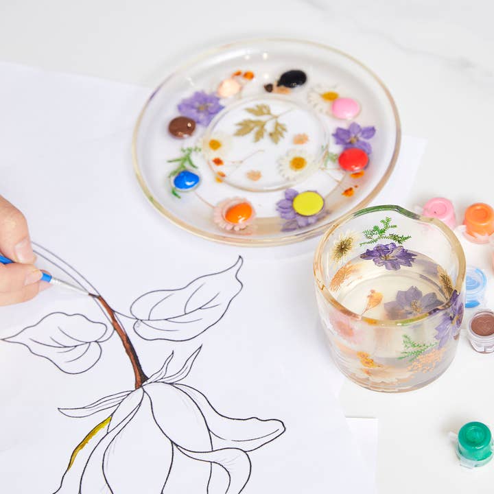 The Wine Savant / Khen Glassware - Wholesale Craft Supplies - Painter's Cup & Palette Set6