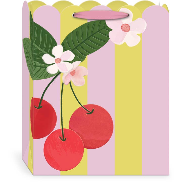 Fruit & Fleur Cherries Large Gift Bag for wholesale by Punch Studio