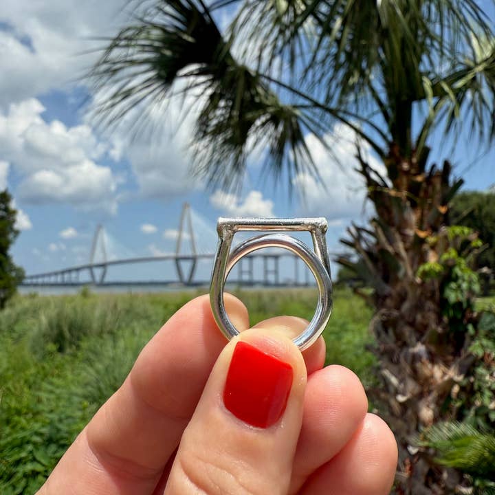 Modern Geometric Offset Ring for wholesale by Coral Strands Fine Jewelry