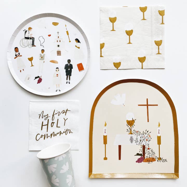 Be A Heart - Wholesale Disposable Cup - Holy Spirit Dove Paper Cups | Catholic Party Paper Goods