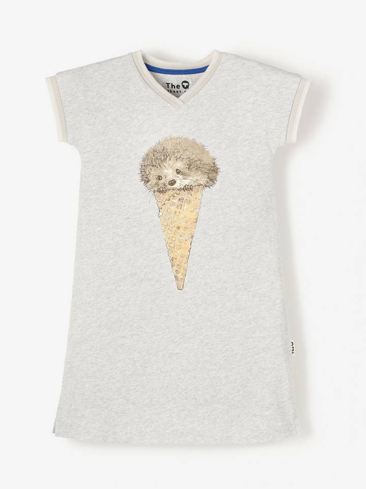 Organic Cap Sleeve Dress - Ice Cream Hedgie for wholesale by The QT (UK)