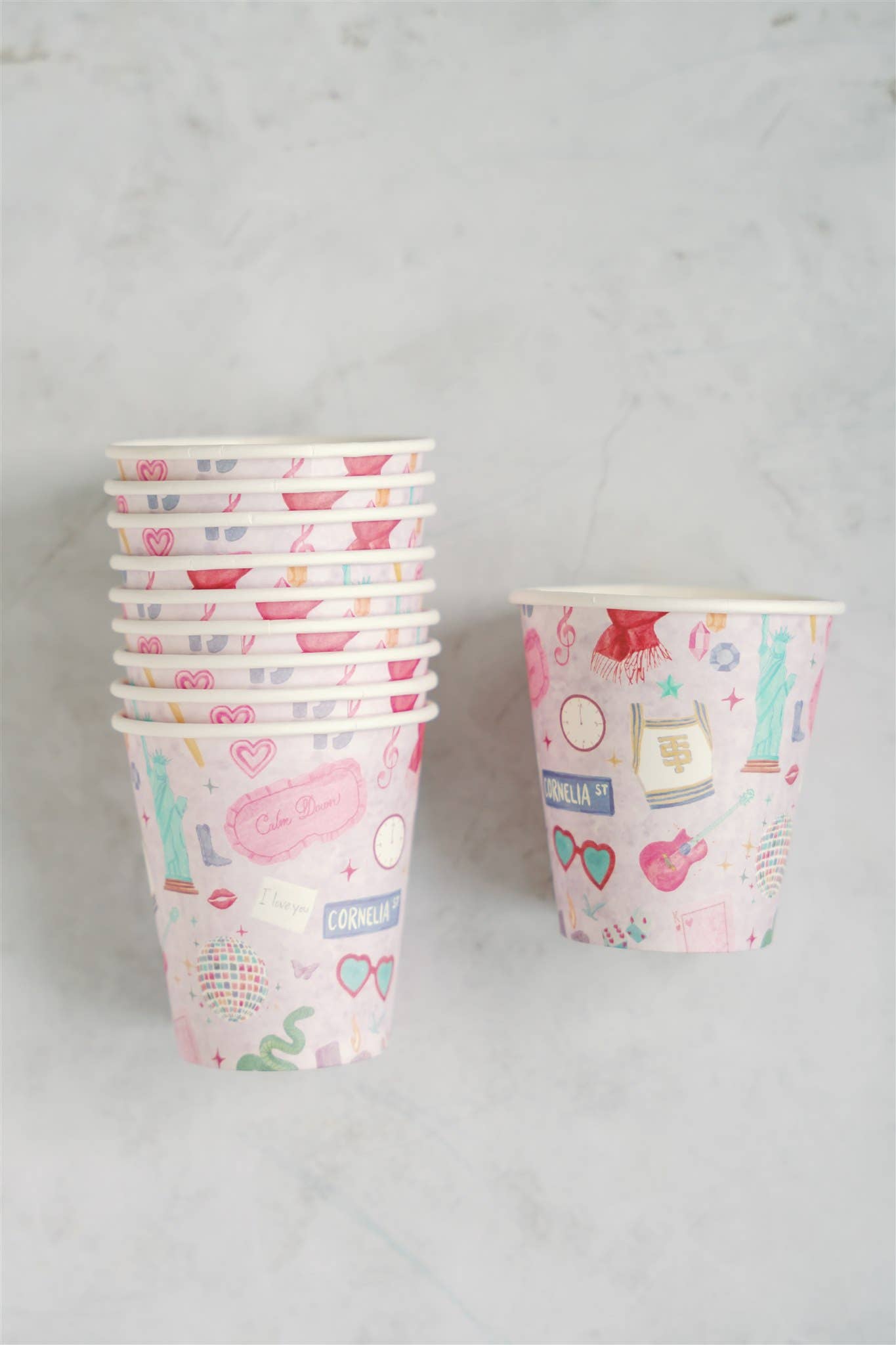 Gracefully Made Art - Vente Gobelets jetables - Pack de Gobelets en Papier Eras3