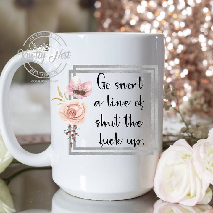 Knotty Nest - Wholesale Coffee Mug - Snort a Line