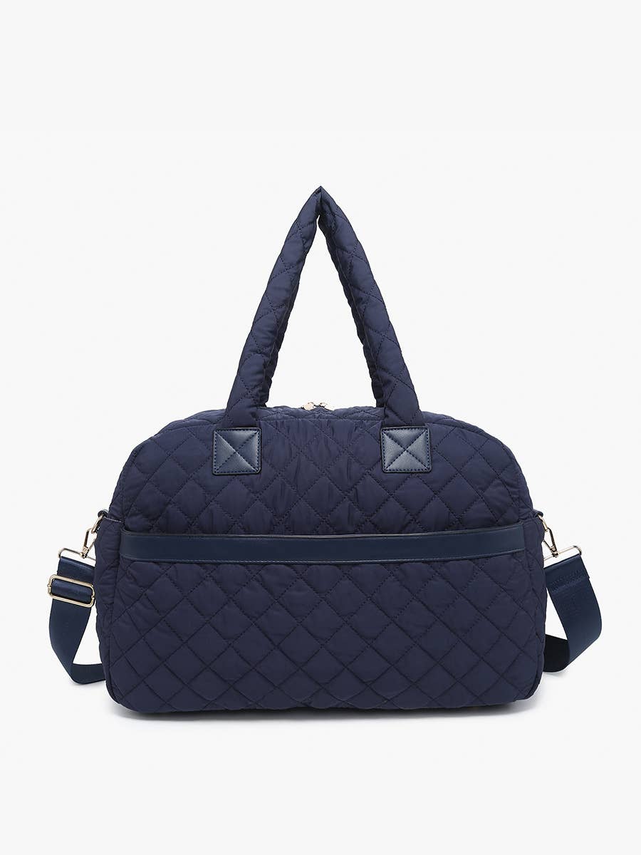 Jen & Co. - Wholesale Weekender Bag - Women's - M2401 Mills Quilted Nylon Weekender Bag1