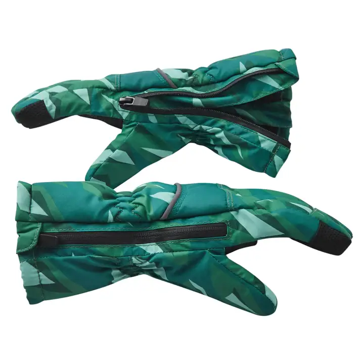 GREEN Boys Zip Gloves for wholesale on Faire2