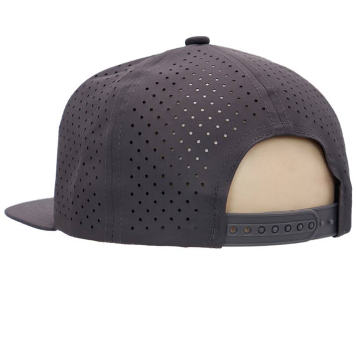 Cap Zone - Wholesale Flat Brim Cap - Unisex - Colored Front 7 Panel Digital Perforated Snapback24