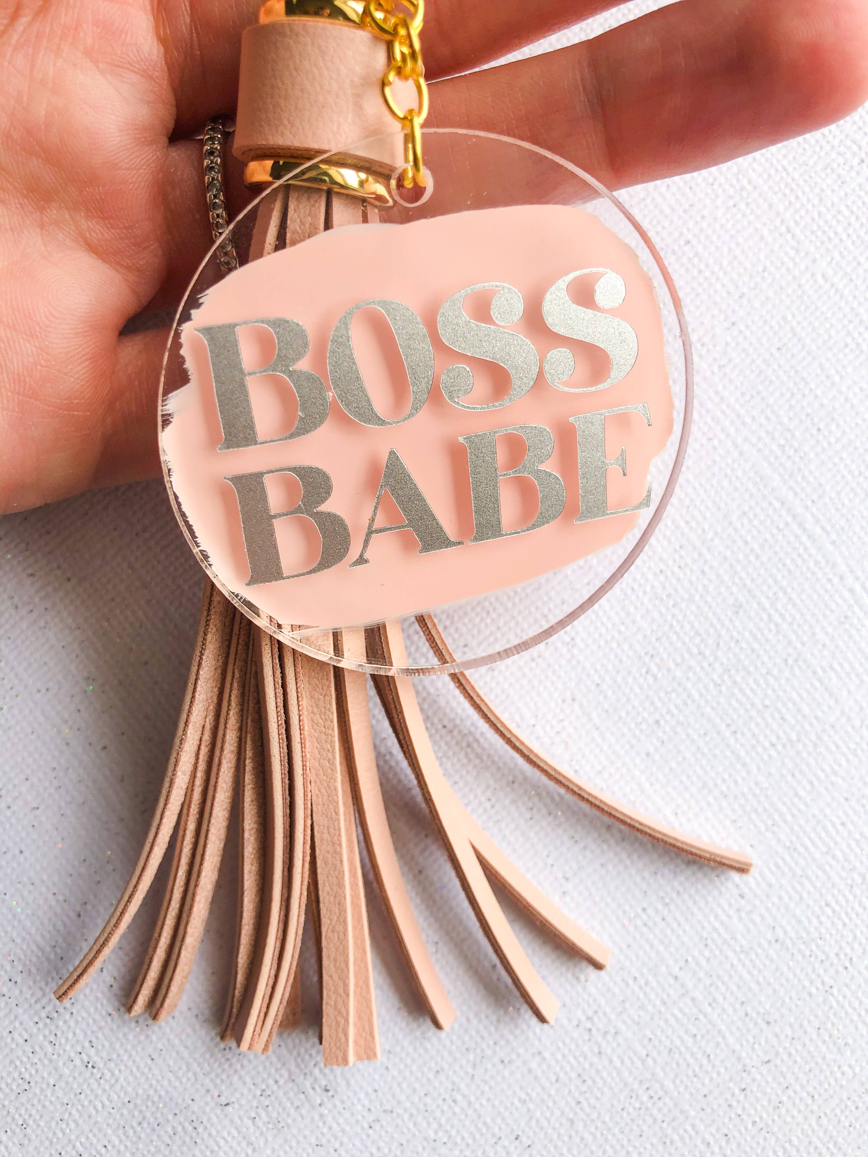 Salty Ocean Crew - Wholesale Keychain - Women's - Boss Babe Hand-Painted Acrylic Keychain1