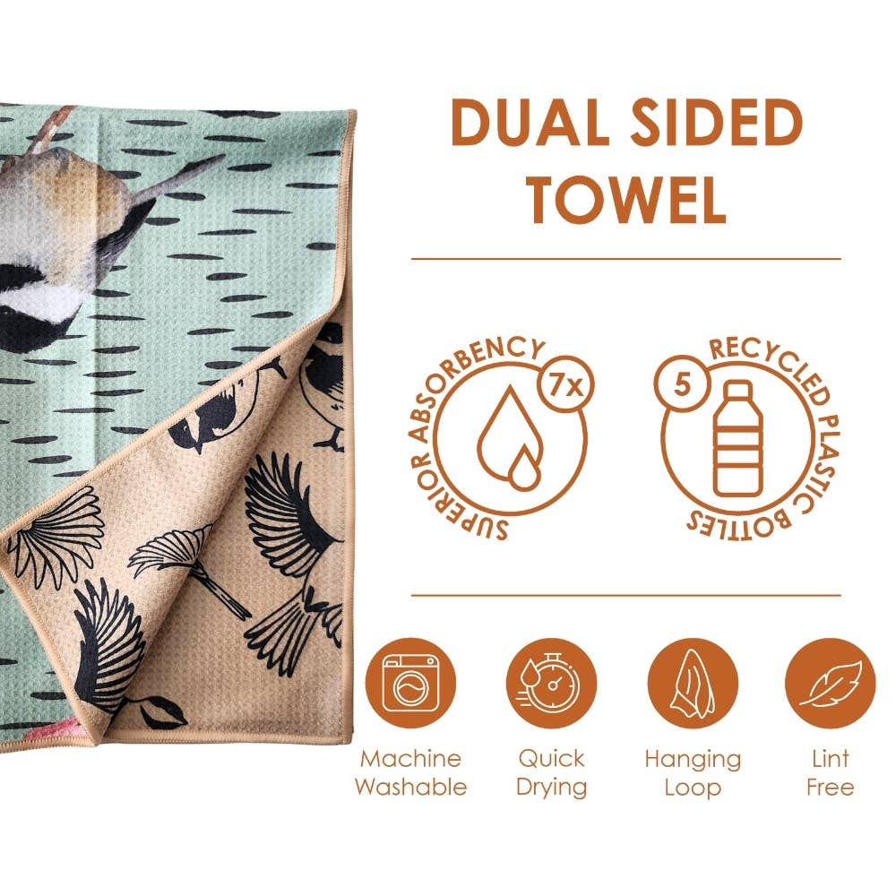 Buzzee – wholesale Tea towel – Chickadee - Dual Sided Tea Towel - Kitchen & Hand Towel4