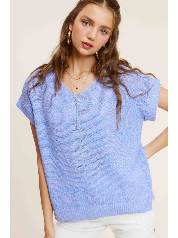 La Miel - Wholesale Knit Sweater - Women's - MCS3580-Soft Lightweight Loose Fit Textured Pullover Sweater6