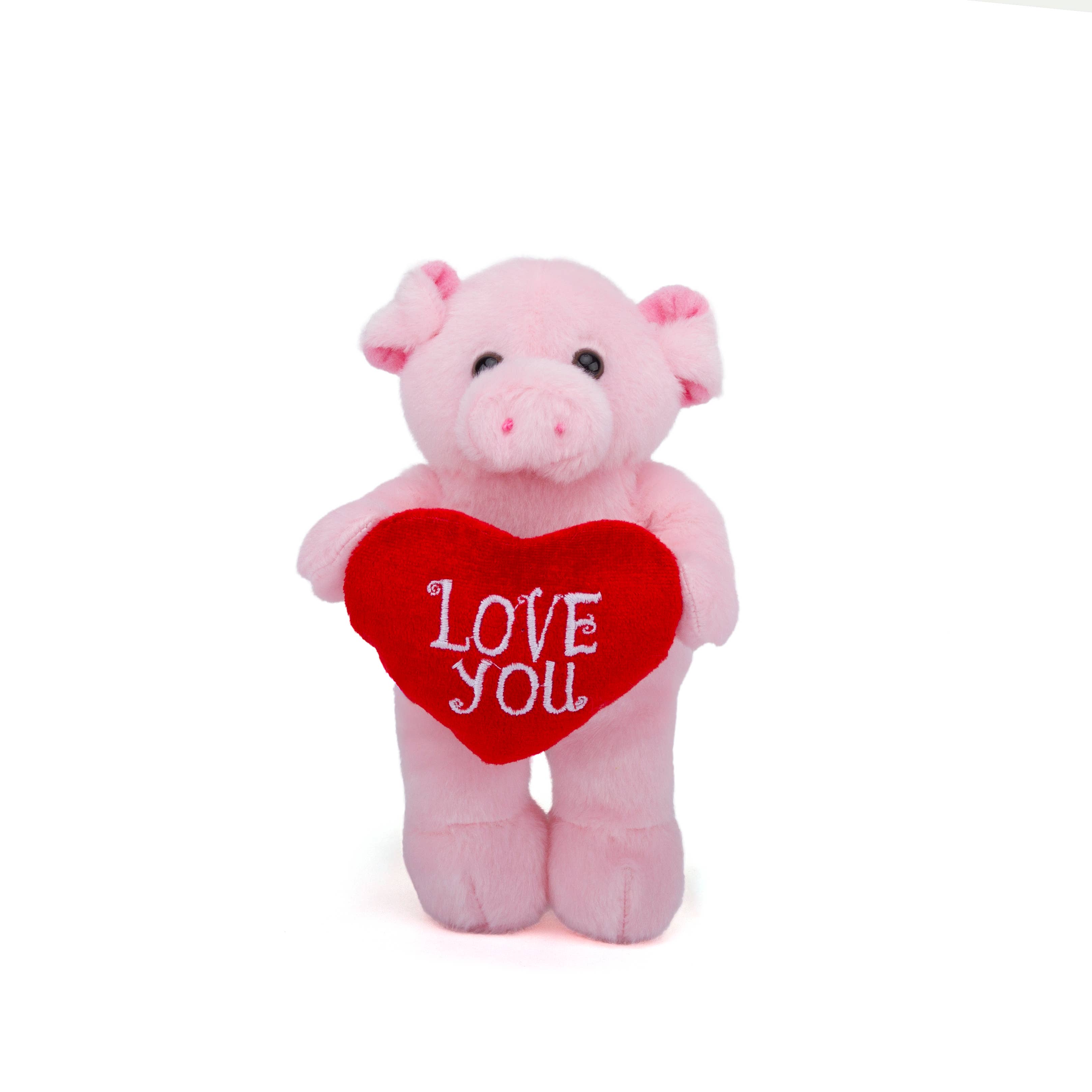 Plushland – wholesale Stuffed/plush toy – Kids & baby – 8″ Valentine Plush Animals Holding Heart With Love You Note11