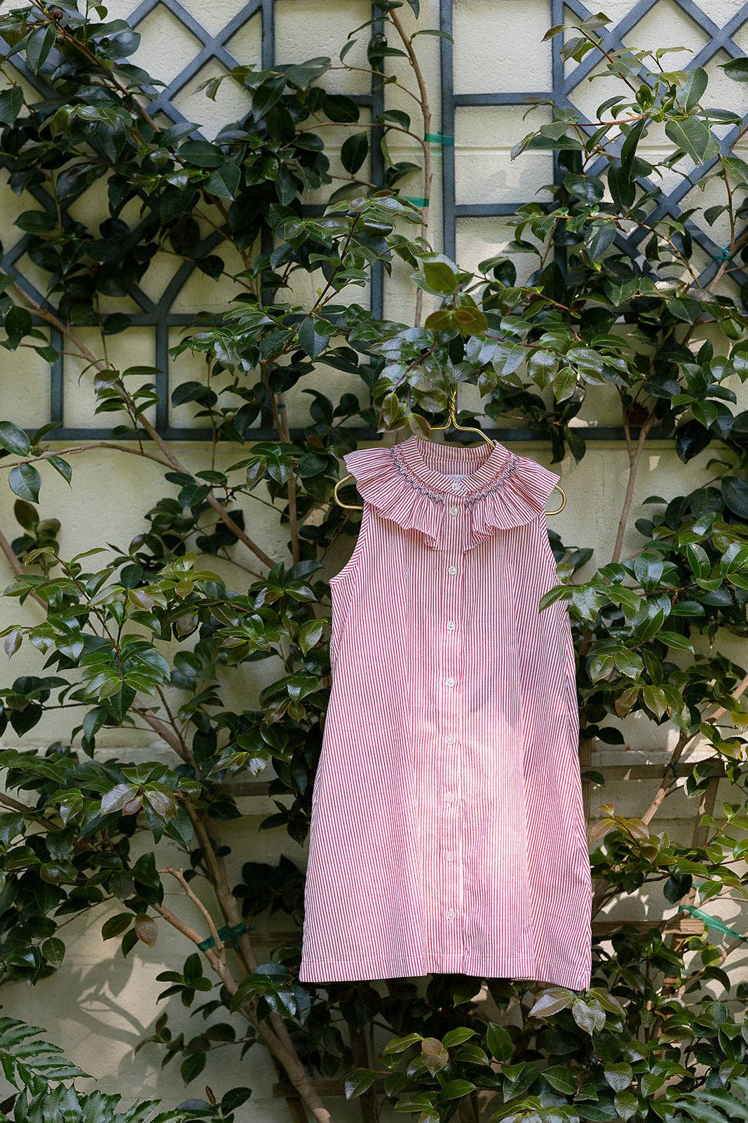 Sun House Children's - Wholesale Dress - Kids - Molly Anne Dress in Red Seersucker1