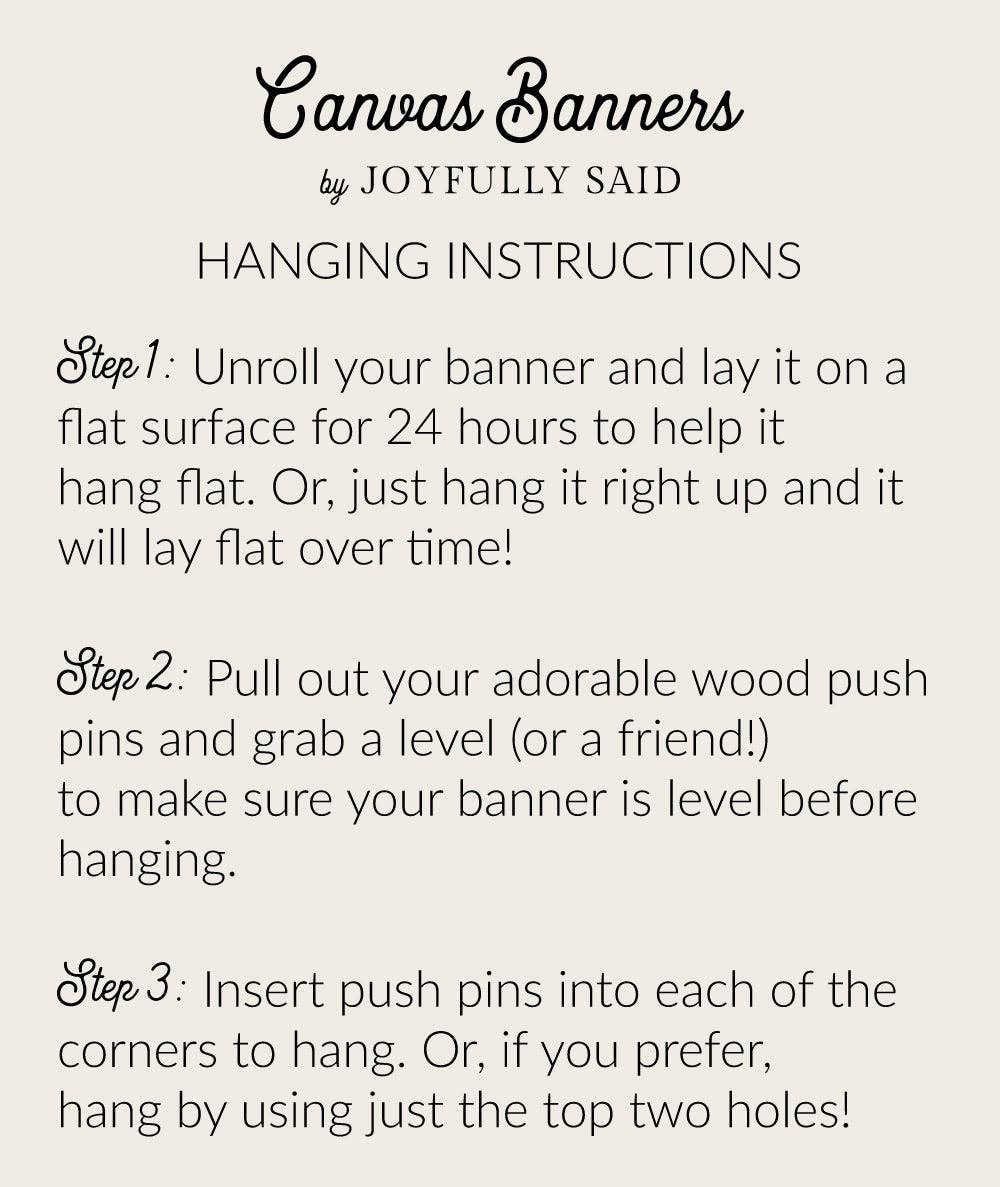 Joyfully Said - Wholesale Banner - The Place | Canvas Banner7