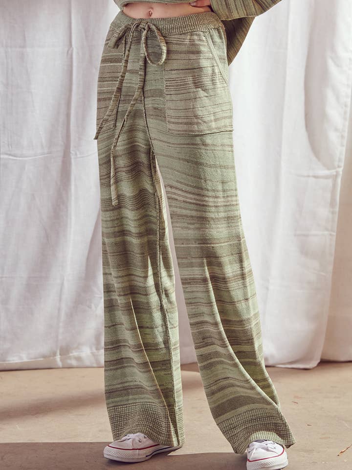 SP2720- Pantalon de jogging surdimensionné à rayures pour la vente par STORIA