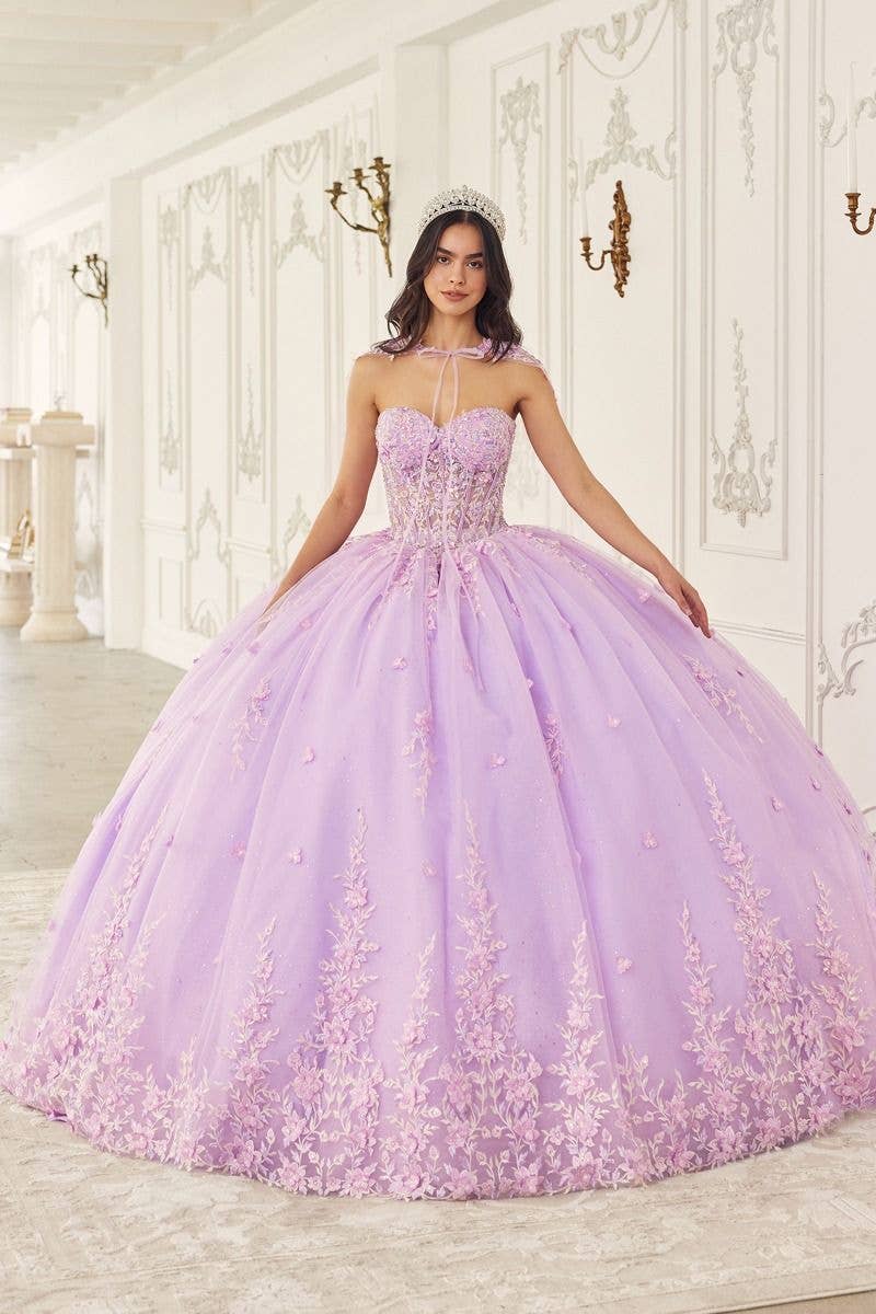 Tux-USA® - Wholesale Gown - Women's - Strapless Quinceanera Ball Gown With Removable Caplet1