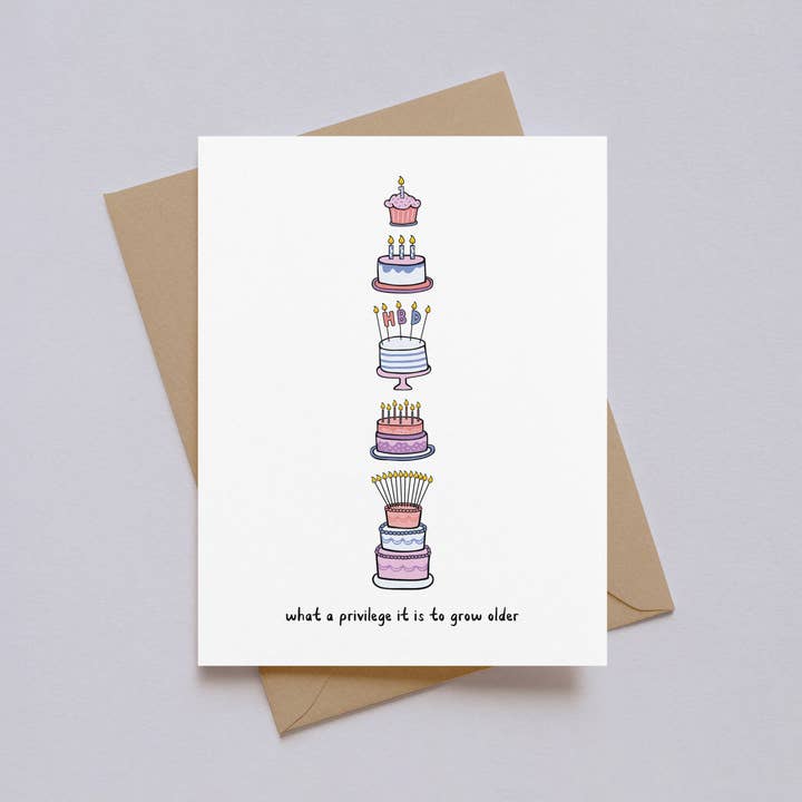 Kwohtations - Wholesale Birthday Card - Privilege to Grow Older Birthday Card1