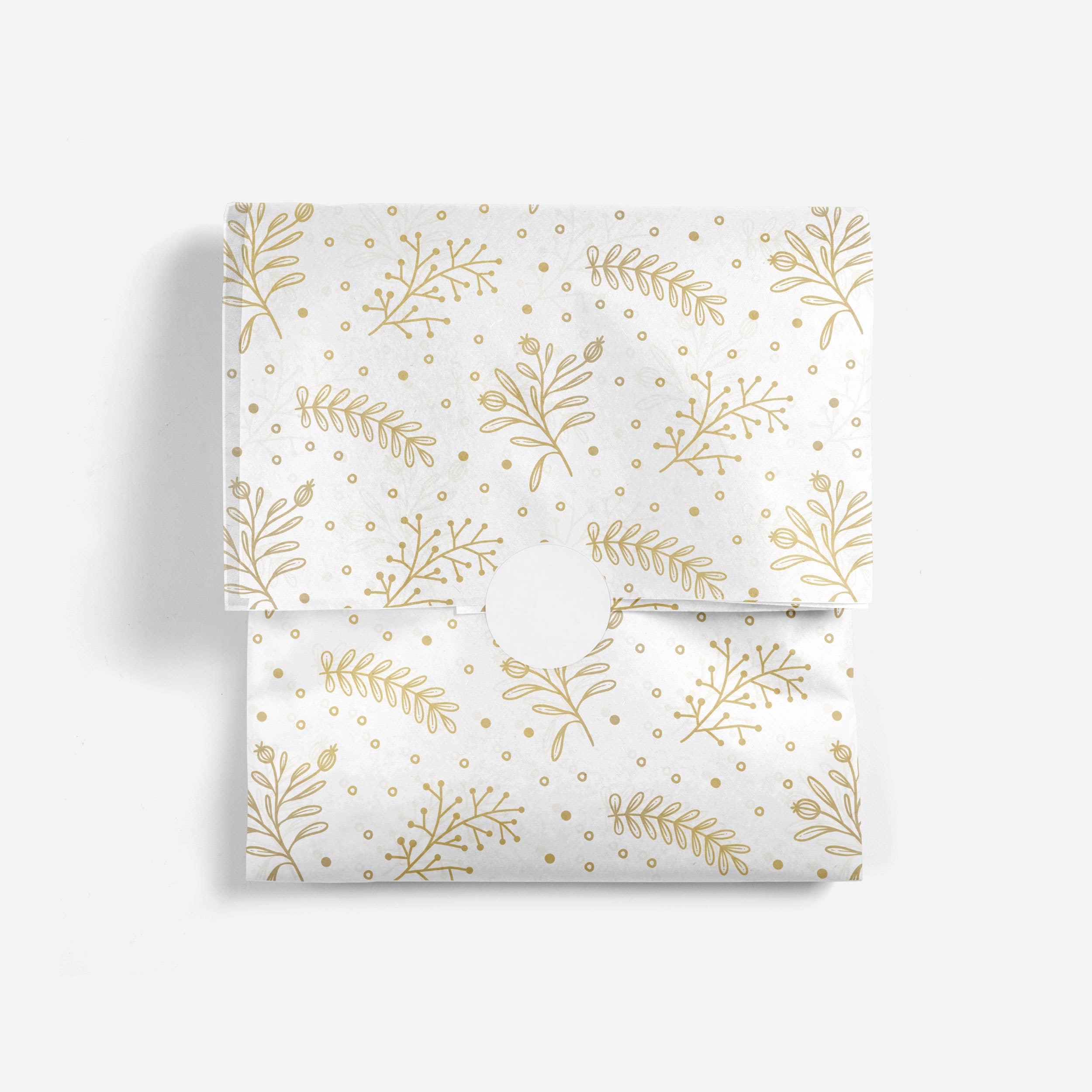 Papergem - Wholesale Tissue Paper - "Golden Winter Florals" Tissue Paper