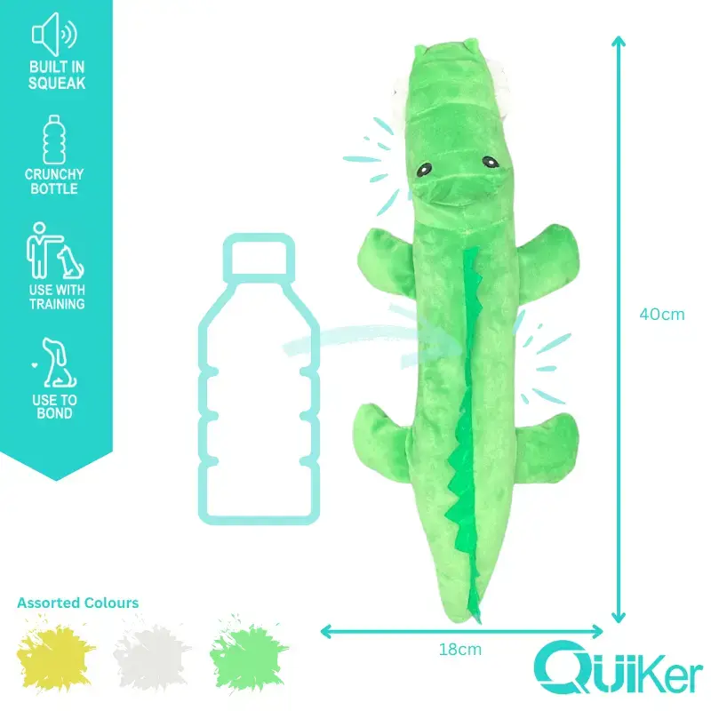 Quiker Pet Products – wholesale Pet plush toy – Dog – Bottle Crunch Creatures Dog Toy - 72 Pack Outer3