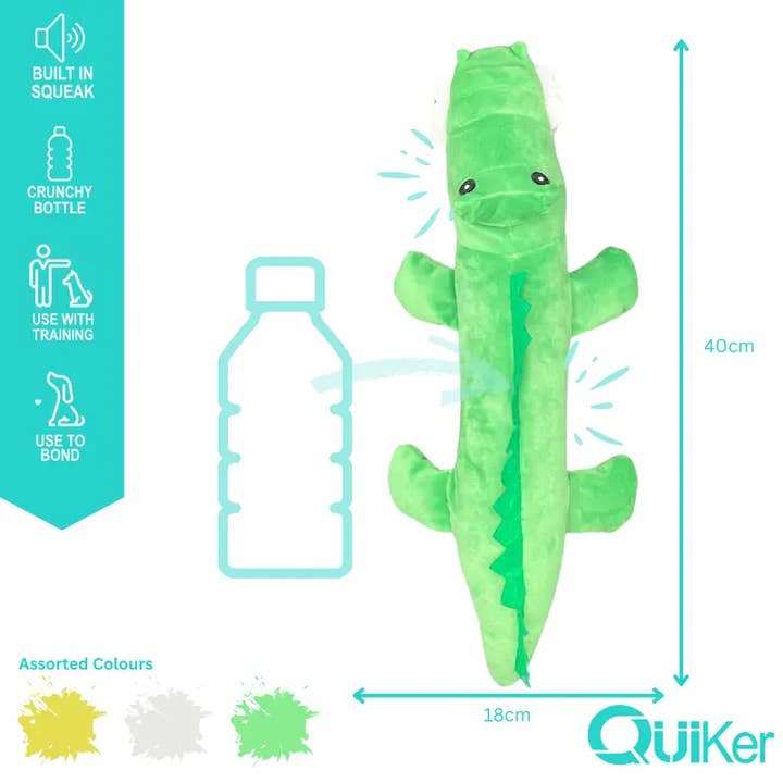 Quiker Pet Products – wholesale Pet plush toy – Dog – Bottle Crunch Creatures Dog Toy - 72 Pack Outer3