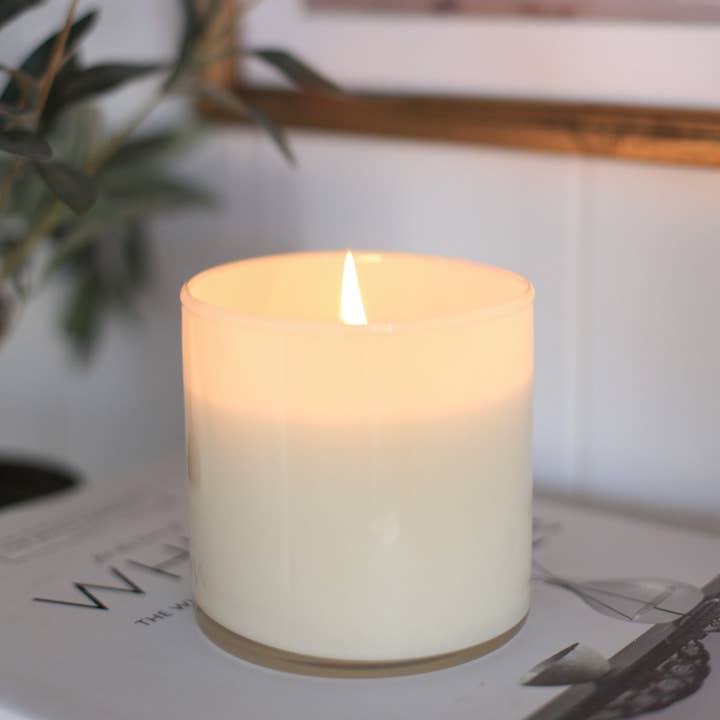 Old Line Candle Co - Wholesale Jar/Filled Candle - Cream Glass Candle - 12oz