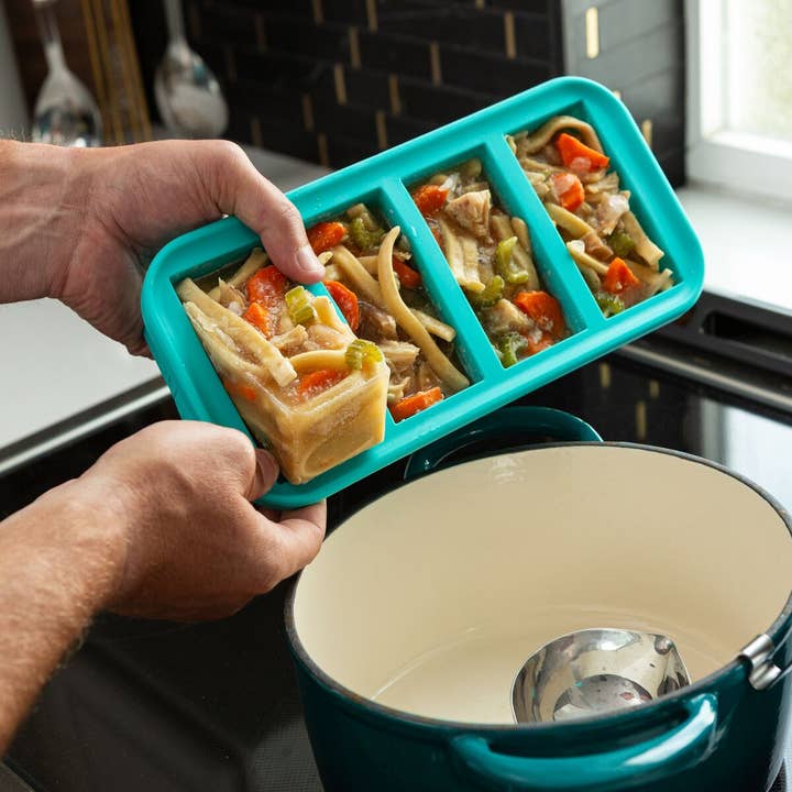 Souper Cubes - Vendita all'ingrosso Contenitori per alimenti - Vassoi per congelamento in silicone Souper Cubes - Confezione iniziale per la vendita al dettaglio3