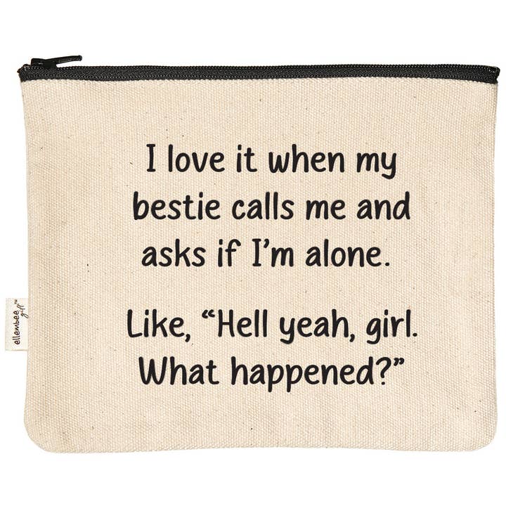 Me encanta cuando mi mejor amiga me llama bolsa con cremallera. para venta al por mayor de ellembee gift