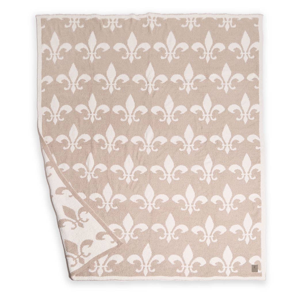 Fashion City - Wholesale Throw Blanket - Fleur De Lis Pattern Luxury Soft Throw Blanket6