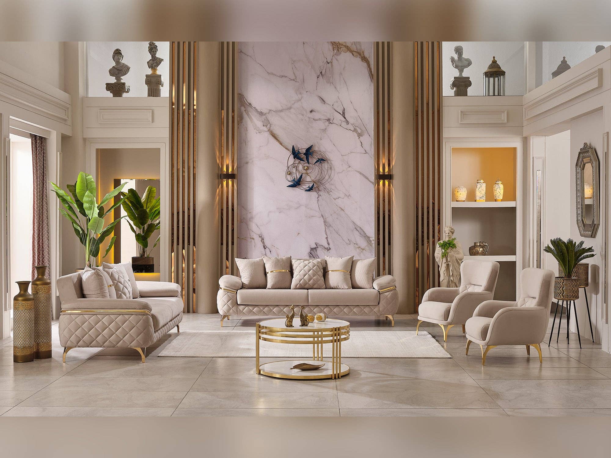 Orlando Convertible Sofa Beige for wholesale on Faire0