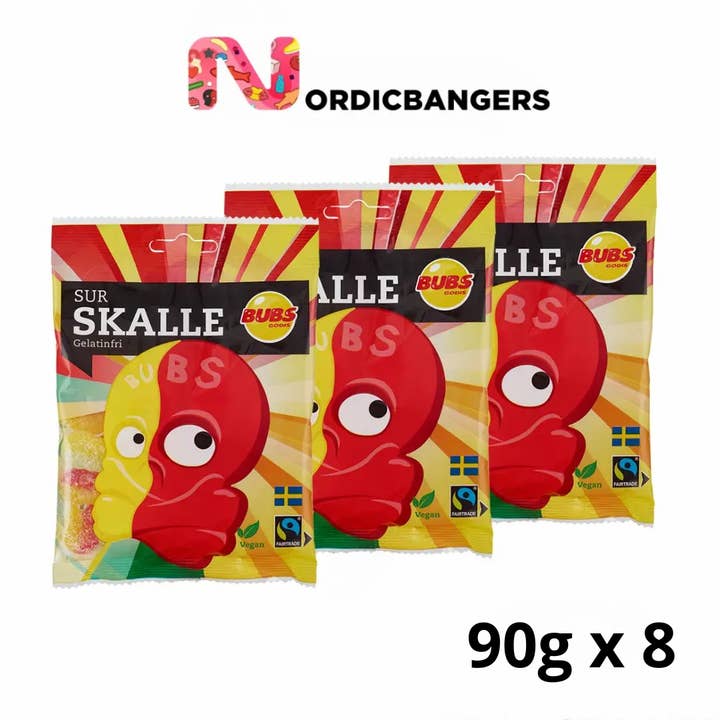 Nordicbangers - Swedish Candy Supply - Wholesale Gummy - Bubs Sourskull mini 90g Swedish Candy1